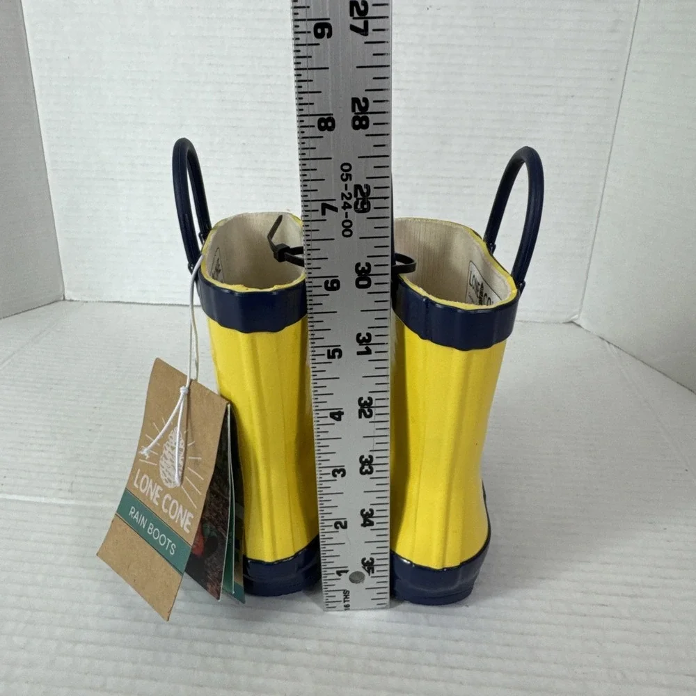 LoneCone Unisex Toddler Kids 6T Rainboots Sunshine Classic Yellow NWOB